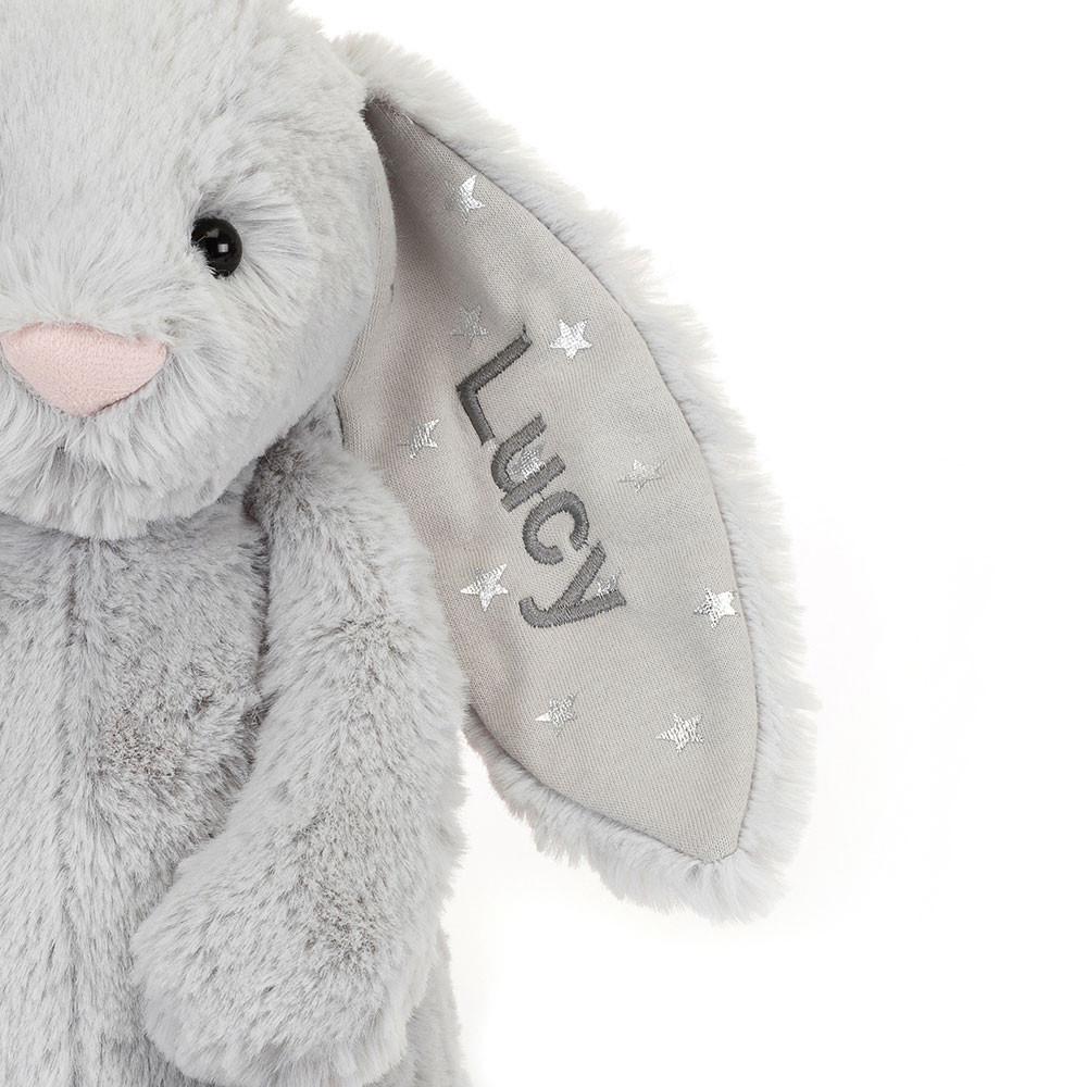 Lapin Jellycat Peluche Bashful Shimmer Bunny Medium31cm x 12cm x 9cm Grise | 51632-AYZN