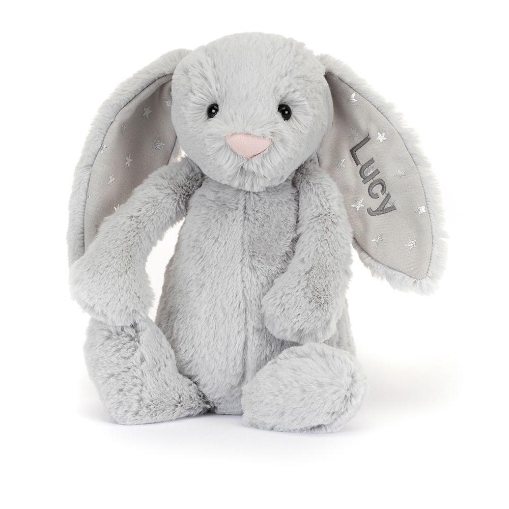 Lapin Jellycat Peluche Bashful Shimmer Bunny Medium31cm x 12cm x 9cm Grise | 51632-AYZN