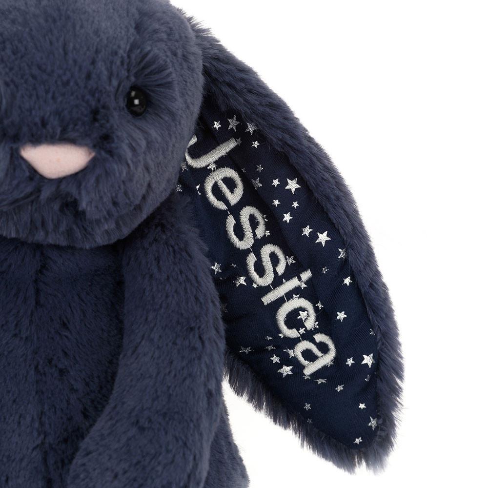 Lapin Jellycat Peluche Bashful Stardust Bunny Medium31cm x 12cm x 9cm Bleu | 76528-SKWB