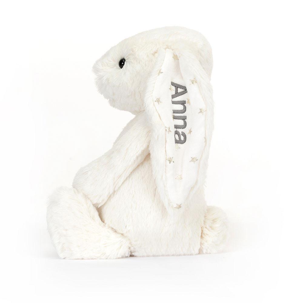 Lapin Jellycat Peluche Bashful Twinkle Bunny Medium31cm x 12cm x 9cm Blanche | 31849-QAGX
