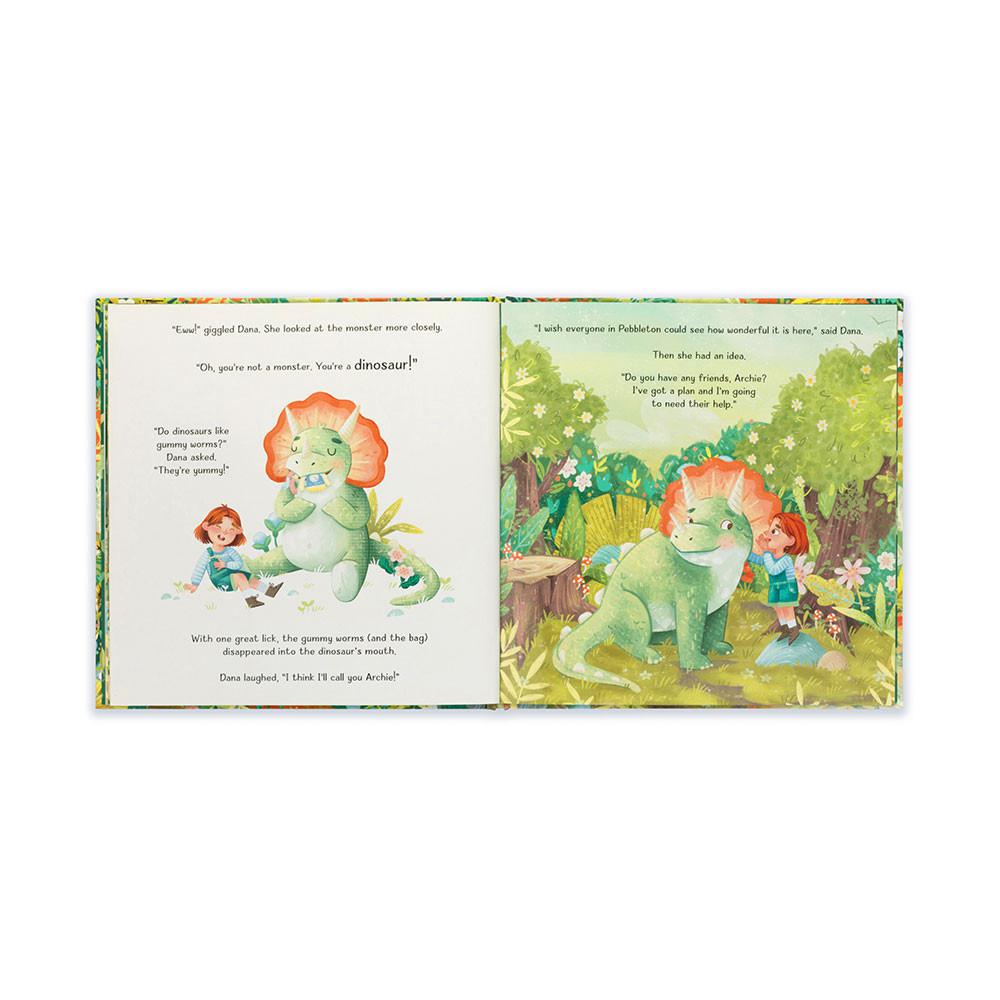 Livres Jellycat Archie, My Dinosaur Friend,25cm x 25cm x 1cm Vert | 67031-HZCO