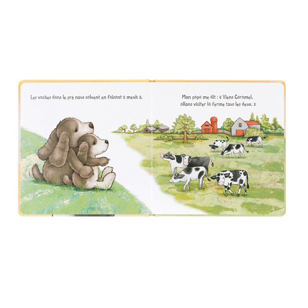 Livres Jellycat Caramel Le Toutou Timide Et Son Papa & Bashful Fudge Puppy Medium Marron | 23841-ONHP
