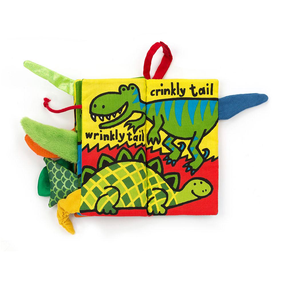 Livres Jellycat Dino Tails,22cm x 13cm x 5cm Vert | 96783-BGPX