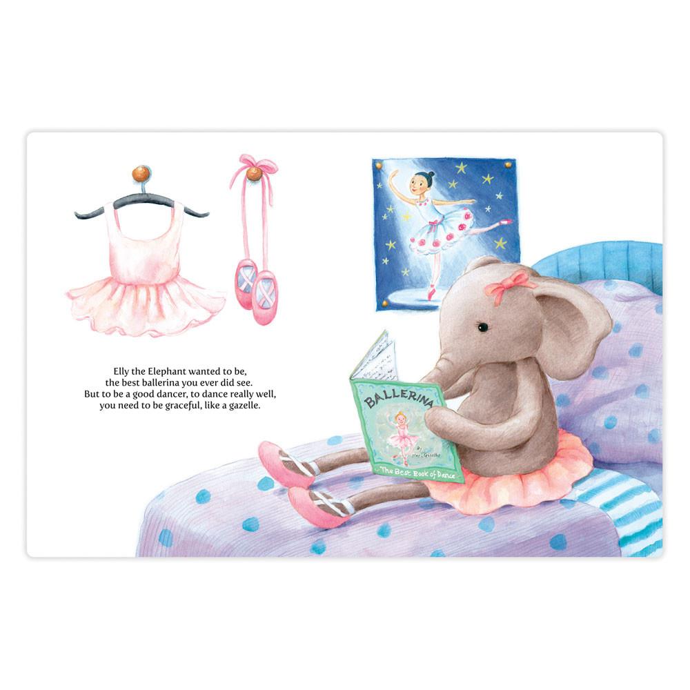 Livres Jellycat Elly Ballerina,29cm x 22cm x 1cm Rose | 23697-ECAJ