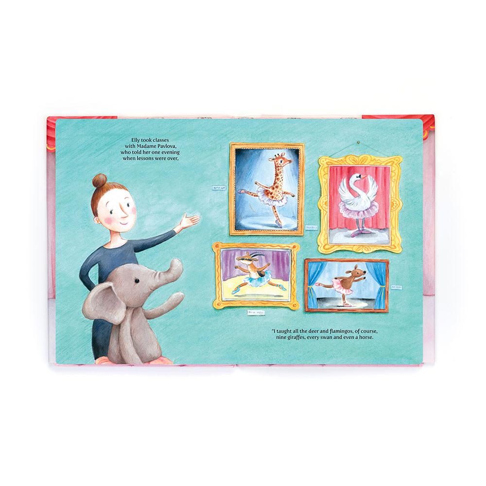 Livres Jellycat Elly Ballerina,29cm x 22cm x 1cm Rose | 23697-ECAJ