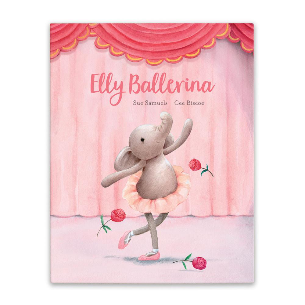 Livres Jellycat Elly Ballerina,29cm x 22cm x 1cm Rose | 23697-ECAJ