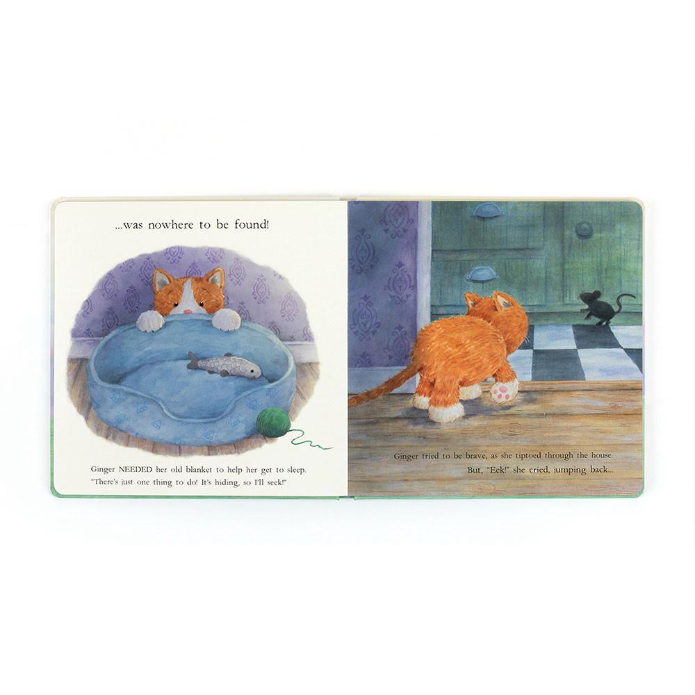 Livres Jellycat Ginger, the Courageous Kitten,23cm x 23cm x 2cm Orange | 71863-WIGF