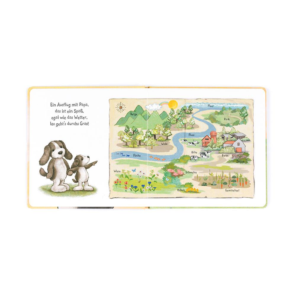 Livres Jellycat Hundchen Schnuck Und Sein Papa Buch and Bashful Fudge Puppy Medium Marron | 57809-ICTA
