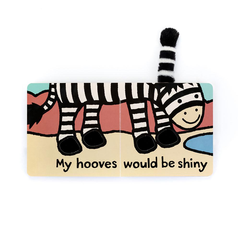 Livres Jellycat If I Were A Zebra Board and Bashful Zebra Medium Blanche | 26198-IEHO