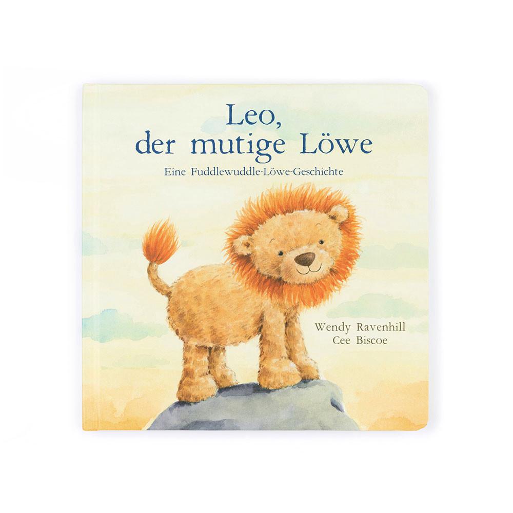 Livres Jellycat Leo, Der Mutige Lowe Buch and Fuddlewuddle Lion Medium Marron | 42697-DJUO