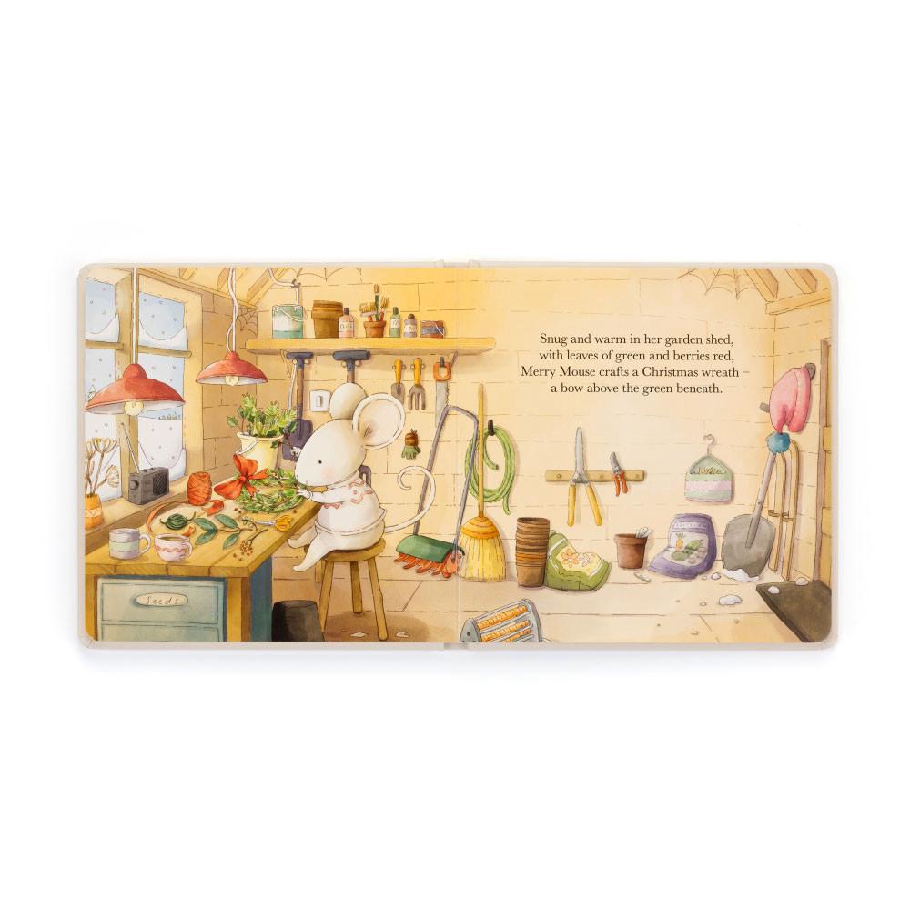 Livres Jellycat Merry Mouse's Christmas Eve and Merry Mouse, Blanche | 76218-YMVD
