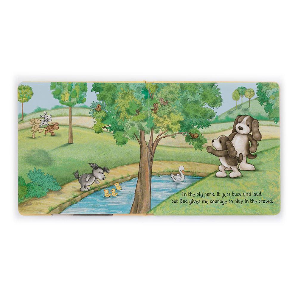 Livres Jellycat My Dad and Me and Bashful Fudge Puppy Medium Marron | 25430-GJVN