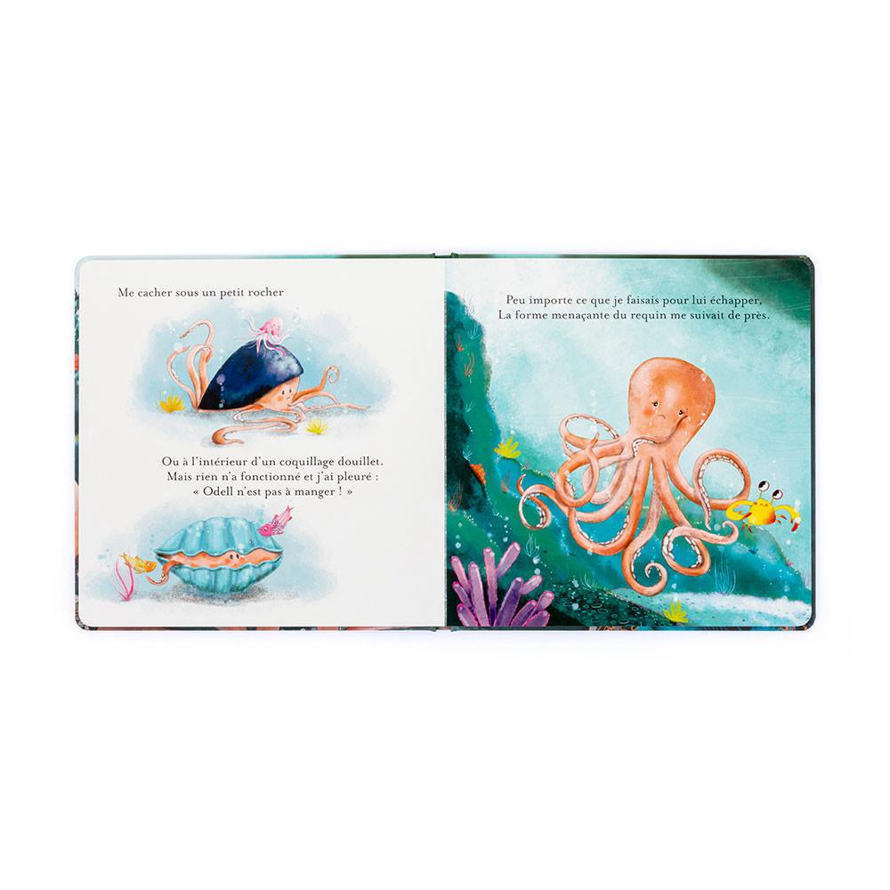 Livres Jellycat Odell, La Petite Pieuvre Courageuse Livre,23cm x 23cm x 2cm Orange | 71542-APYS