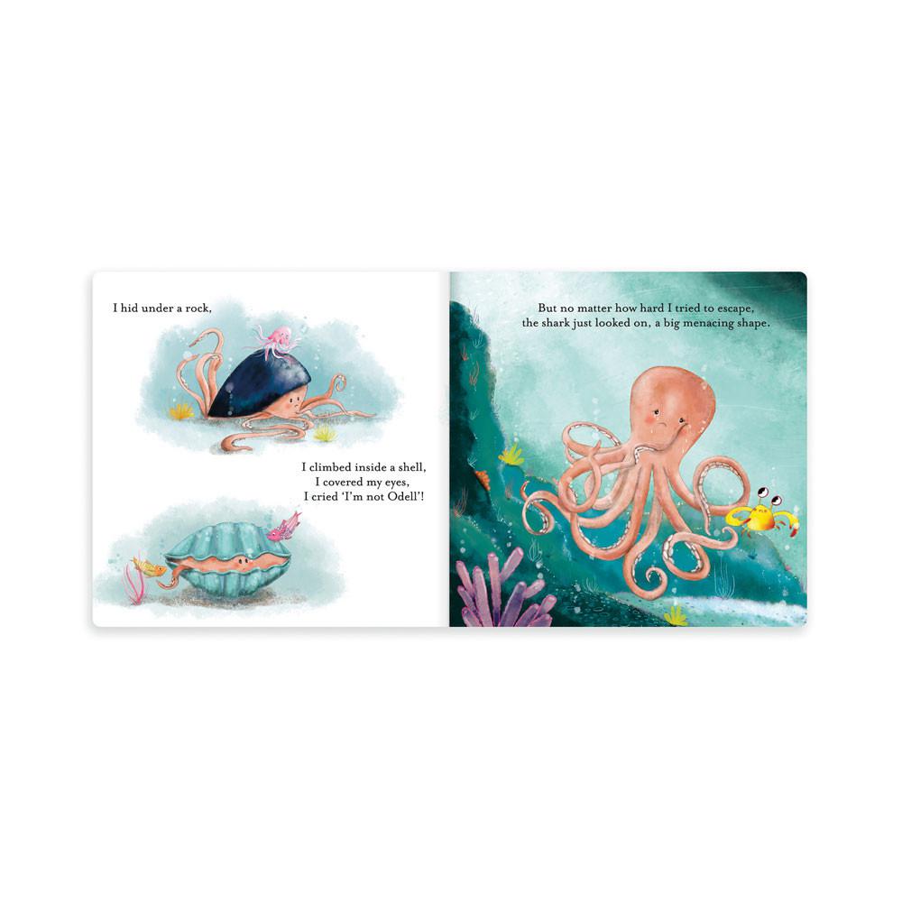 Livres Jellycat Odell, The Fearless Octopus,23cm x 23cm x 2cm Orange | 13965-DROA