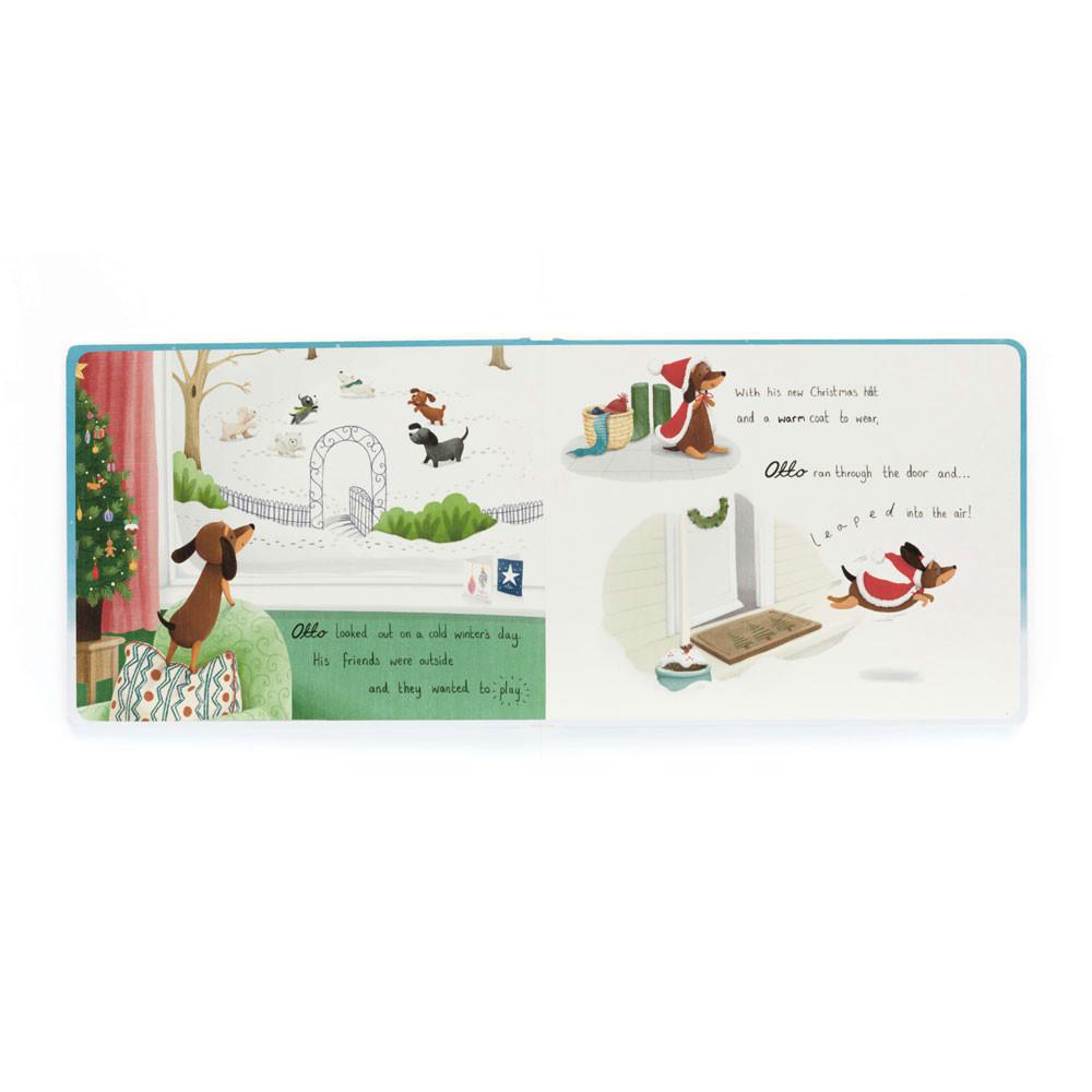 Livres Jellycat Otto's Snowy Christmas and Winter Warmer Otto Sausage Dog, Marron | 24176-DYLO