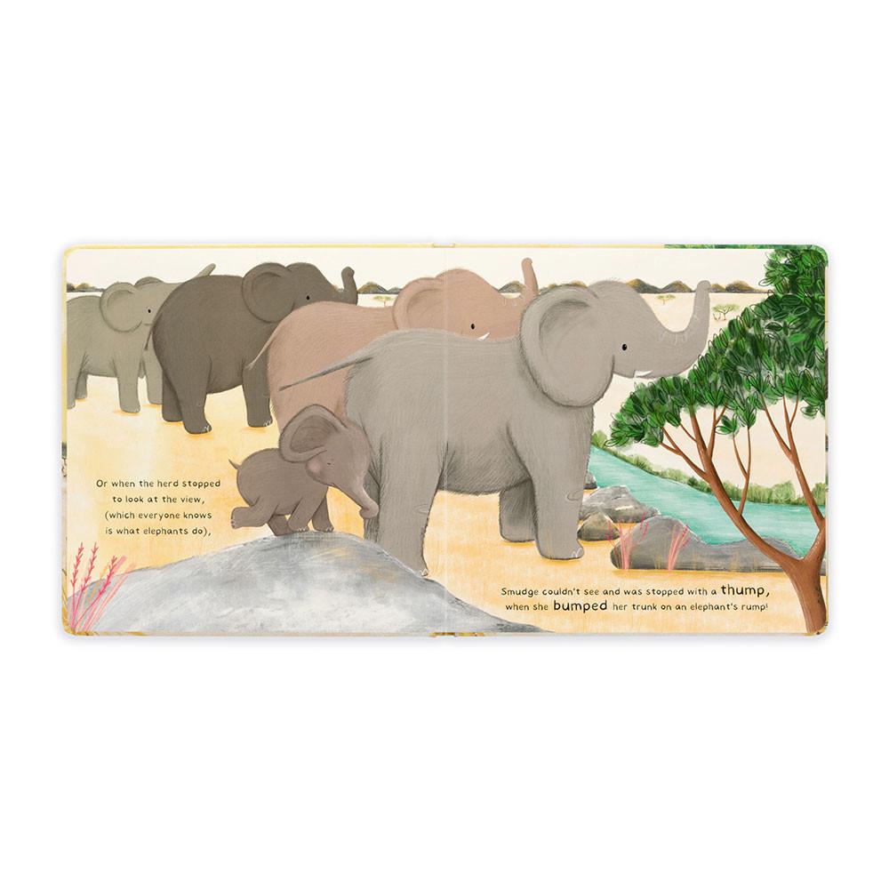 Livres Jellycat Smudge the Littlest Elephant,23cm x 23cm x 2cm Grise | 38201-FQTA