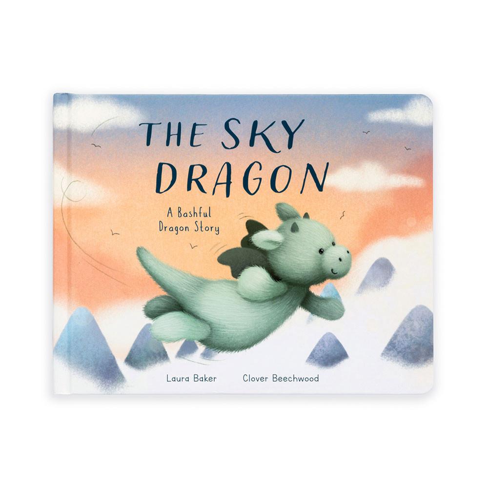 Livres Jellycat The Sky Dragon and Bashful Dragon Medium Vert | 97128-SIDF