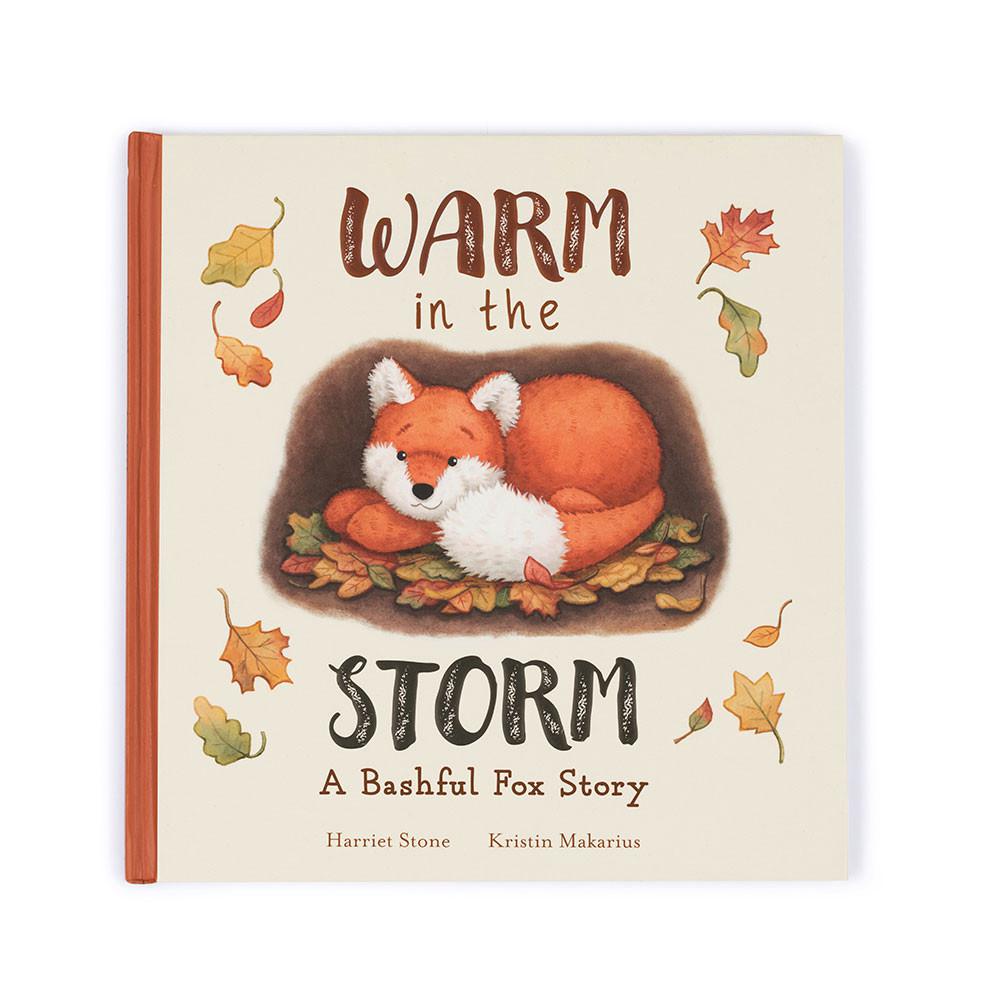 Livres Jellycat Warm in the Storm and Bashful Fox Cub Medium Blanche | 93047-YGAM