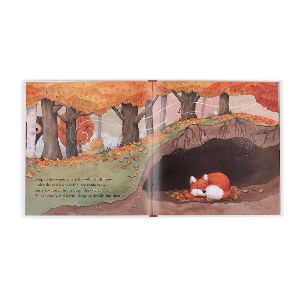 Livres Jellycat Warm in the Storm and Bashful Fox Cub Medium Blanche | 93047-YGAM
