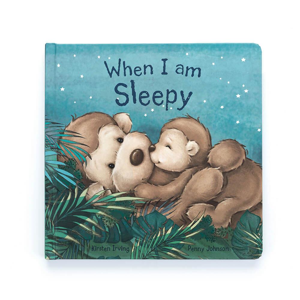 Livres Jellycat When I Am Sleepy and Bashful Monkey Medium Marron | 61947-ZJUY