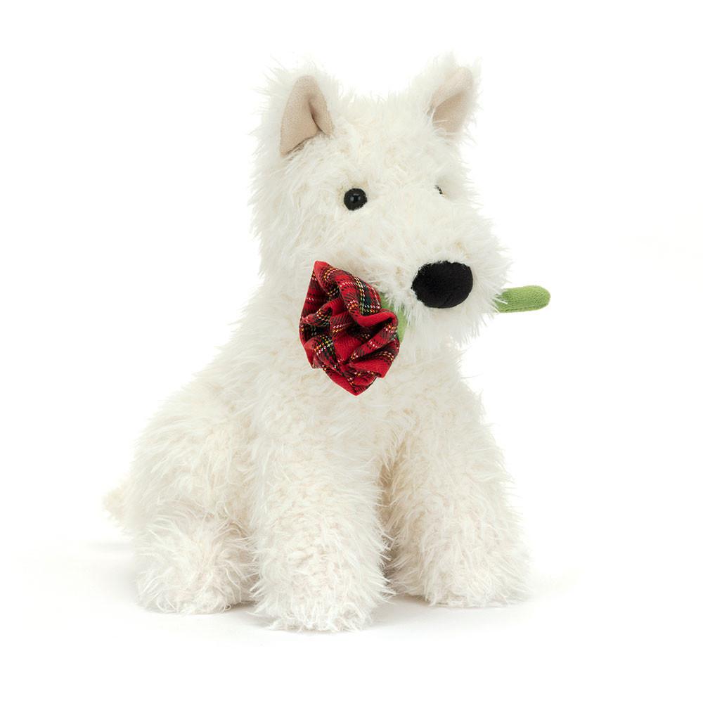 Mariage Et Anniversaire Jellycat Peluche Munro Scottie Dog \'Love You\',25cm x 12cm x 23cm Blanche | 57610-WTHM