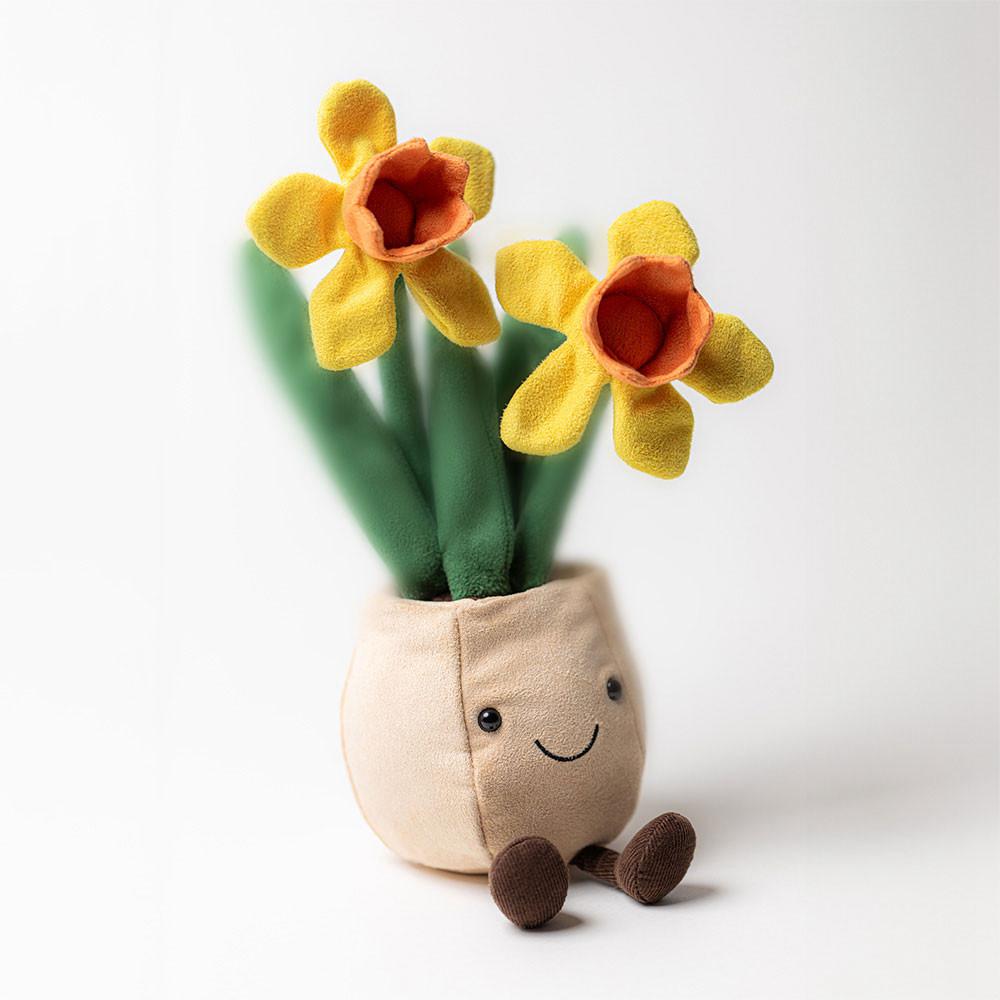 Mariage Et Anniversaire Jellycat Peluche Amuseables Daffodil Pot,29cm x 11cm x 11cm Jaune | 04763-SFYE