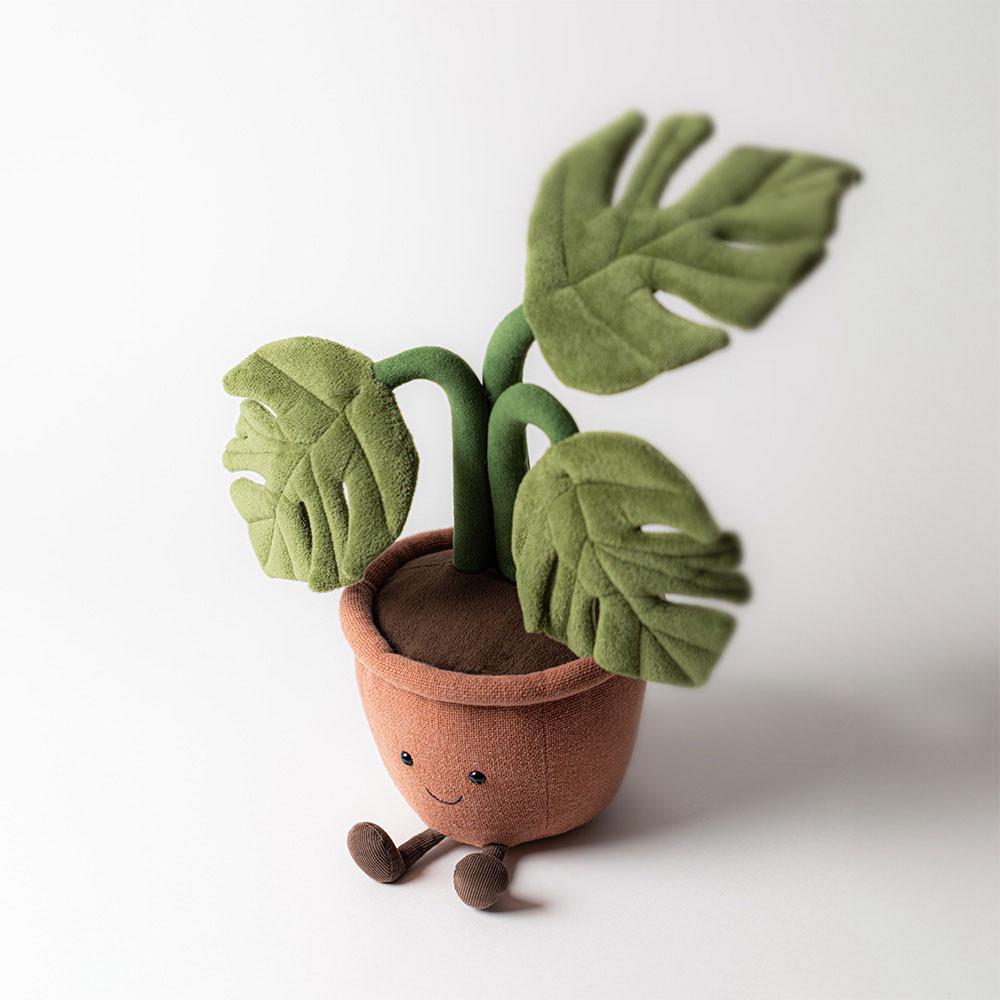 Mariage Et Anniversaire Jellycat Peluche Amuseables Monstera Plant,43cm x 15cm x 14cm Vert | 72685-WMQV
