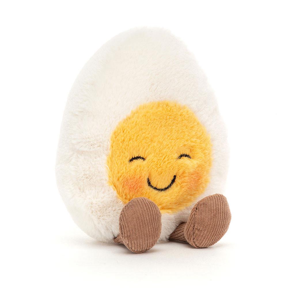 Nourriture Jellycat Peluche Amuseables Boiled Egg Blushing,14cm x 9cm x 4cm Blanche | 68317-ERNA