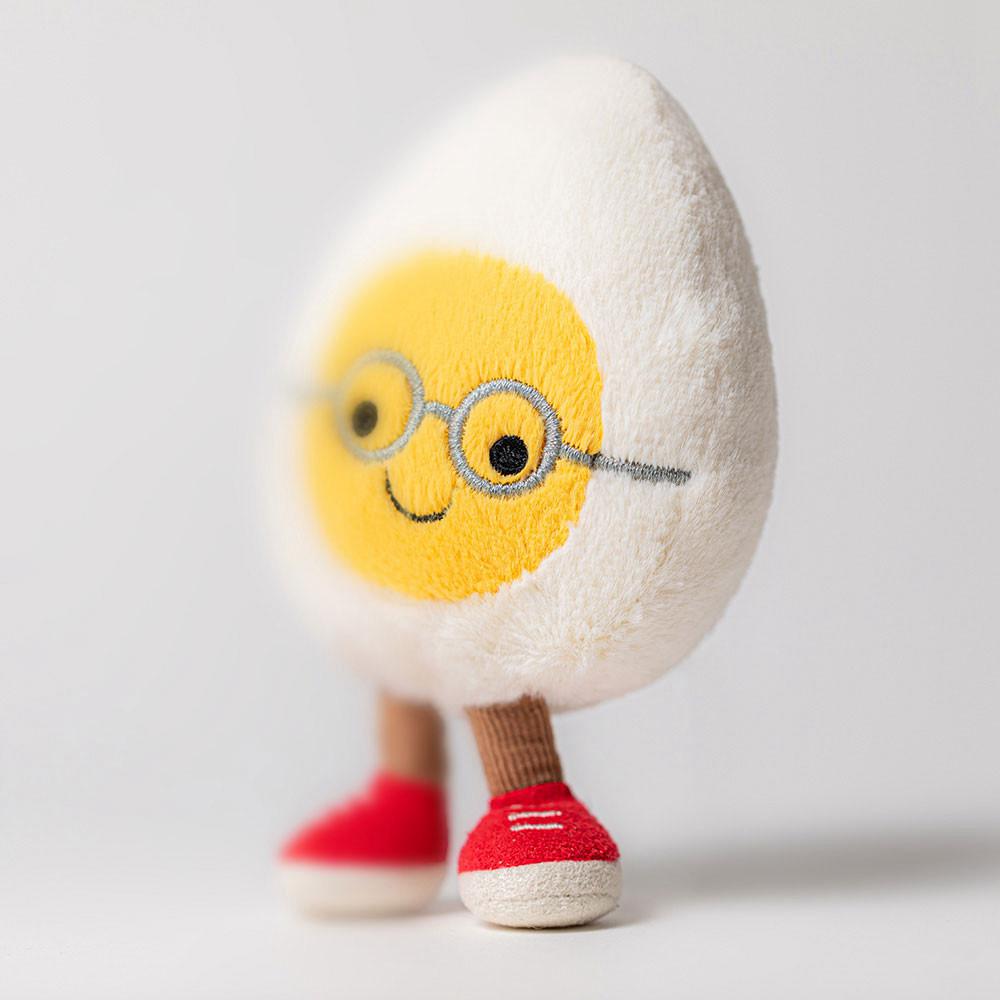 Nourriture Jellycat Peluche Amuseables Boiled Egg Geek,14cm x 9cm x 4cm Blanche | 73425-SVZC