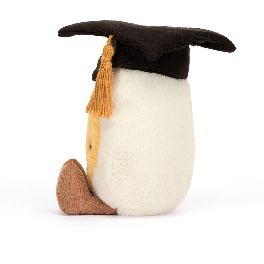 Nourriture Jellycat Peluche Amuseables Boiled Egg Graduation,14cm x 9cm x 4cm Blanche | 61804-CVOU