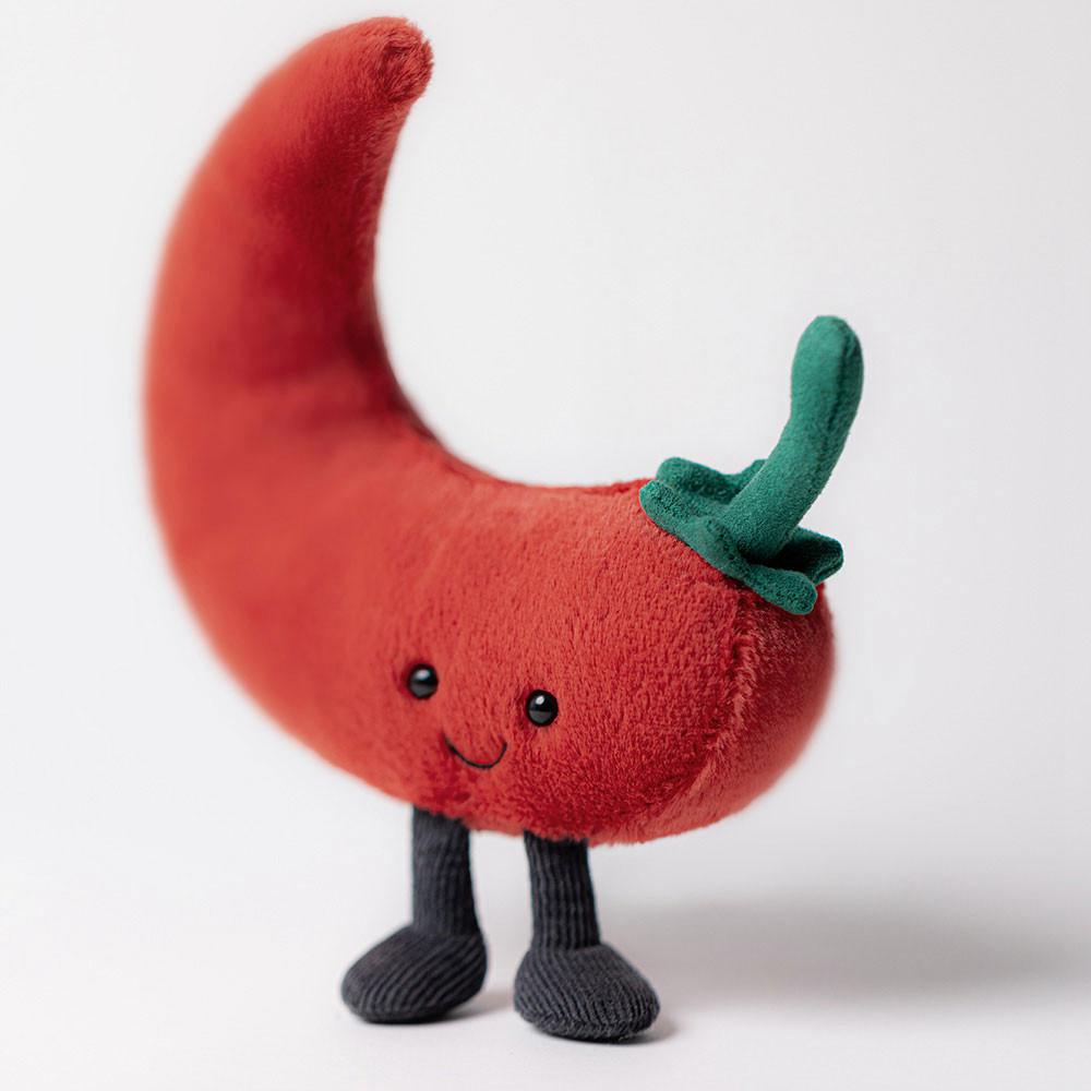 Nourriture Jellycat Peluche Amuseables Chilli Pepper,17cm x 13cm x 5cm Rouge | 52068-FQEG