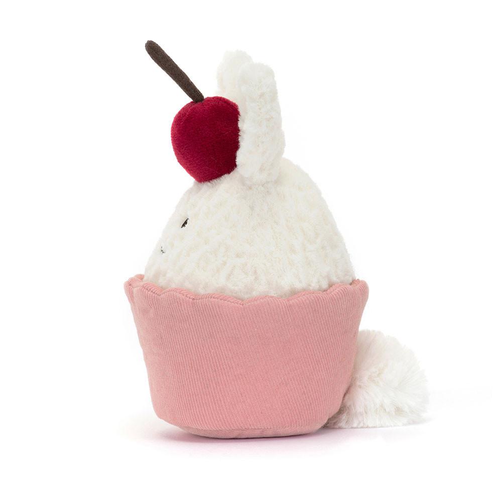 Nourriture Jellycat Peluche Amuseables Dainty Dessert Bunny Cupcake,14cm x 10cm x 9cm Blanche | 38145-FGEK