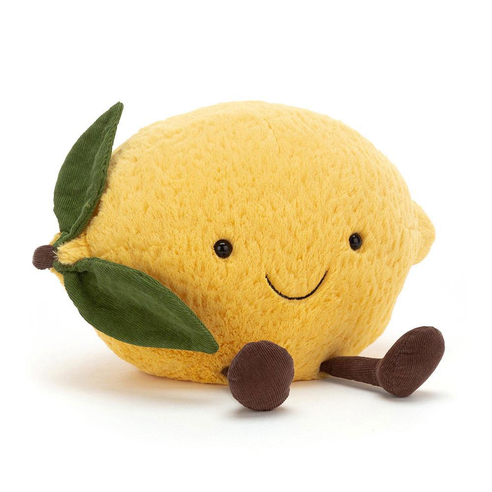 Nourriture Jellycat Peluche Amuseables Lemon,20cm x 25cm x 13cm Jaune | 21958-ACOJ