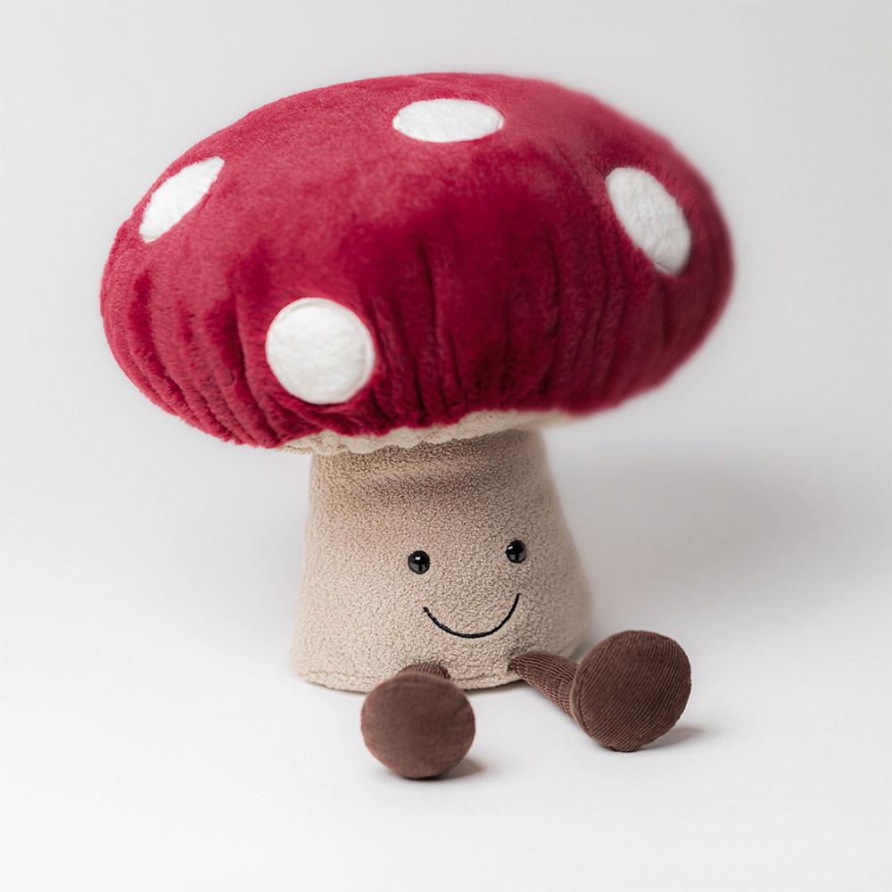 Nourriture Jellycat Peluche Amuseables Mushroom,28cm x 11cm x 9cm Rouge | 83025-YDBN