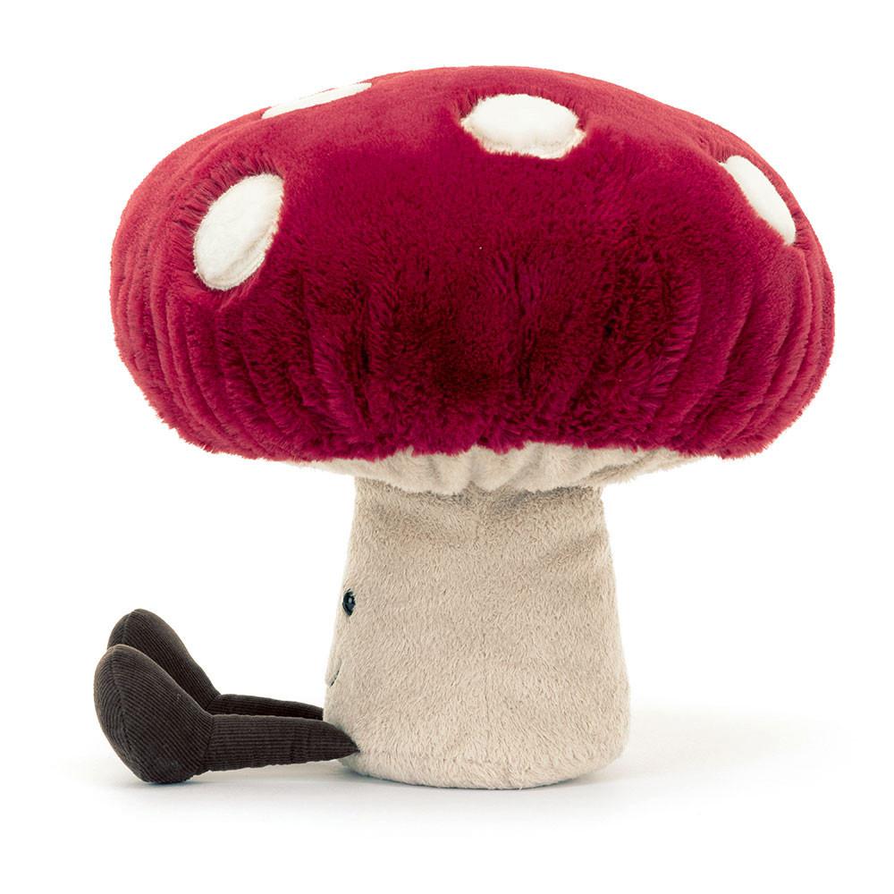 Nourriture Jellycat Peluche Amuseables Mushroom,28cm x 11cm x 9cm Rouge | 83025-YDBN