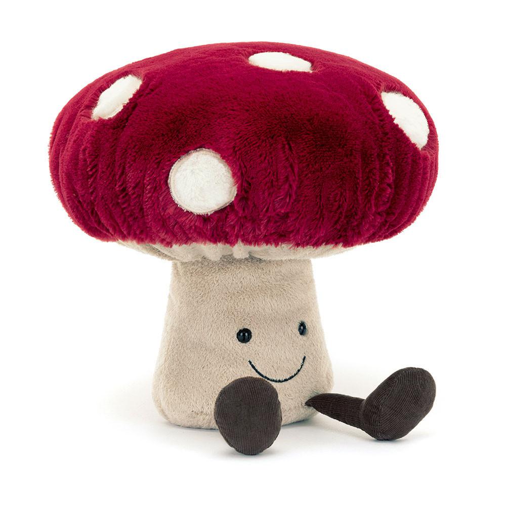 Nourriture Jellycat Peluche Amuseables Mushroom,28cm x 11cm x 9cm Rouge | 83025-YDBN