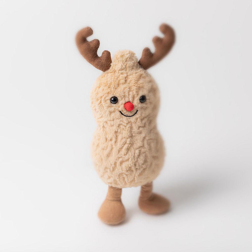 Nourriture Jellycat Peluche Amuseables Peanut Reindeer,15cm x 7cm x 6cm Beige | 67208-PWSX