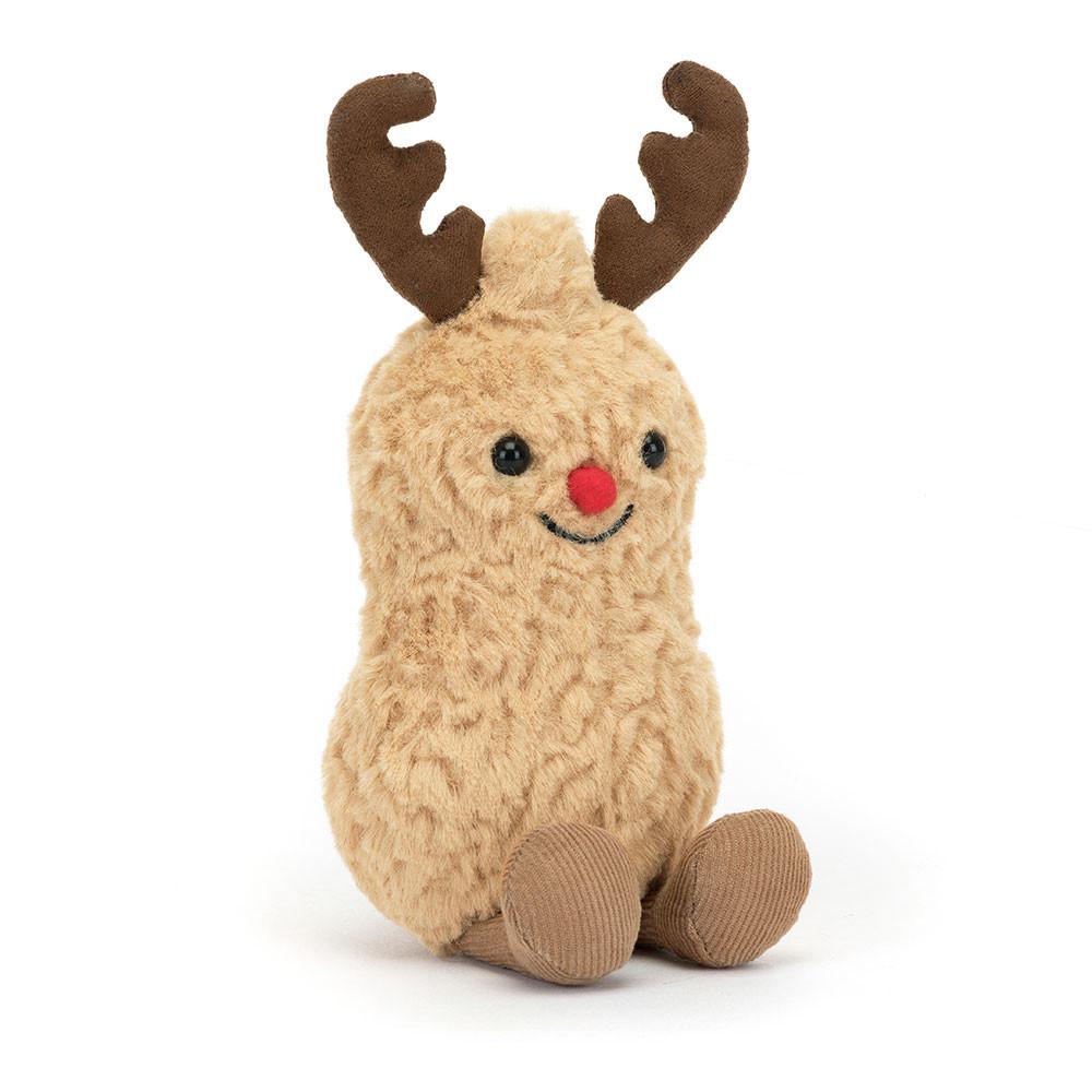Nourriture Jellycat Peluche Amuseables Peanut Reindeer,15cm x 7cm x 6cm Beige | 67208-PWSX