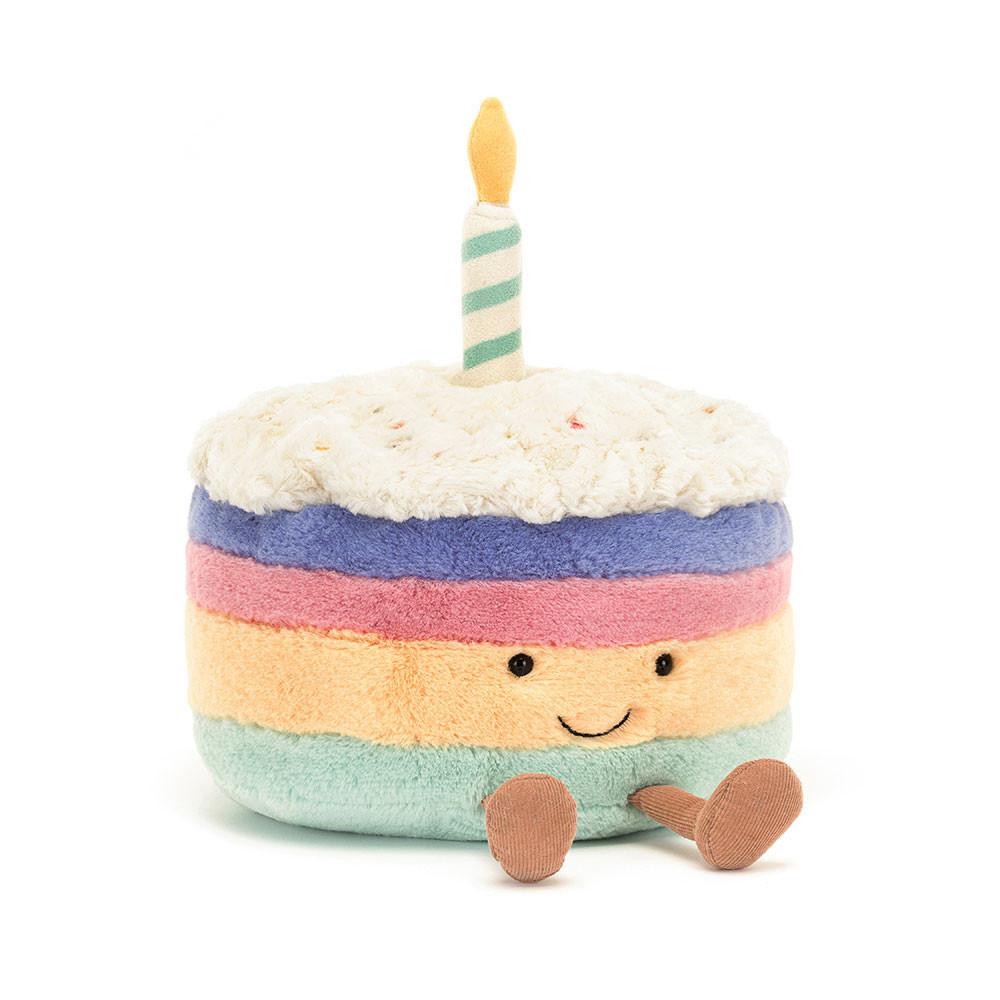 Nourriture Jellycat Peluche Amuseables Rainbow Birthday Cake,26cm x 21cm x 21cm Bleu | 76319-XYWQ