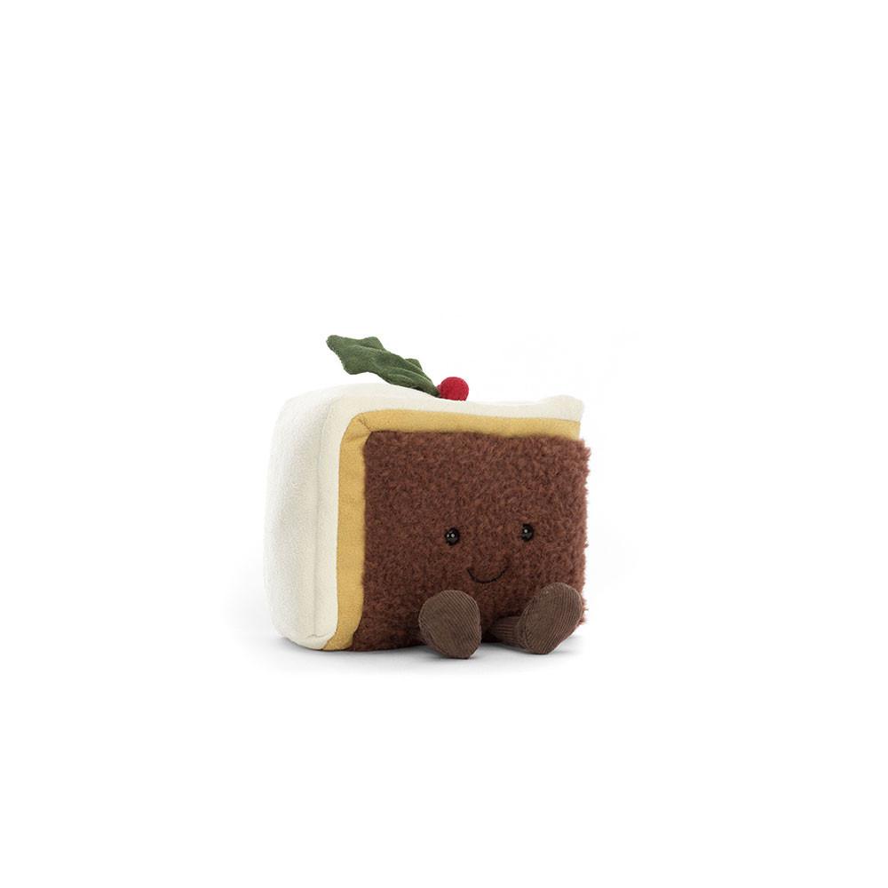 Nourriture Jellycat Peluche Amuseables Slice of Christmas Cake,12cm x 13cm x 8cm Marron | 65273-HWPS