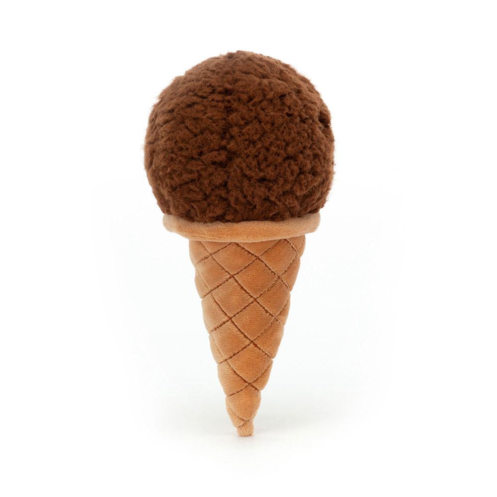 Nourriture Jellycat Peluche Irresistible Ice Cream Chocolate,17cm x 8cm x 7cm Marron | 40562-FWRI