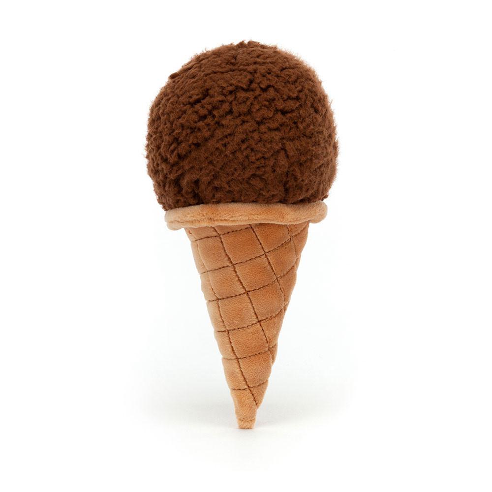 Nourriture Jellycat Peluche Irresistible Ice Cream Chocolate,17cm x 8cm x 7cm Marron | 40562-FWRI