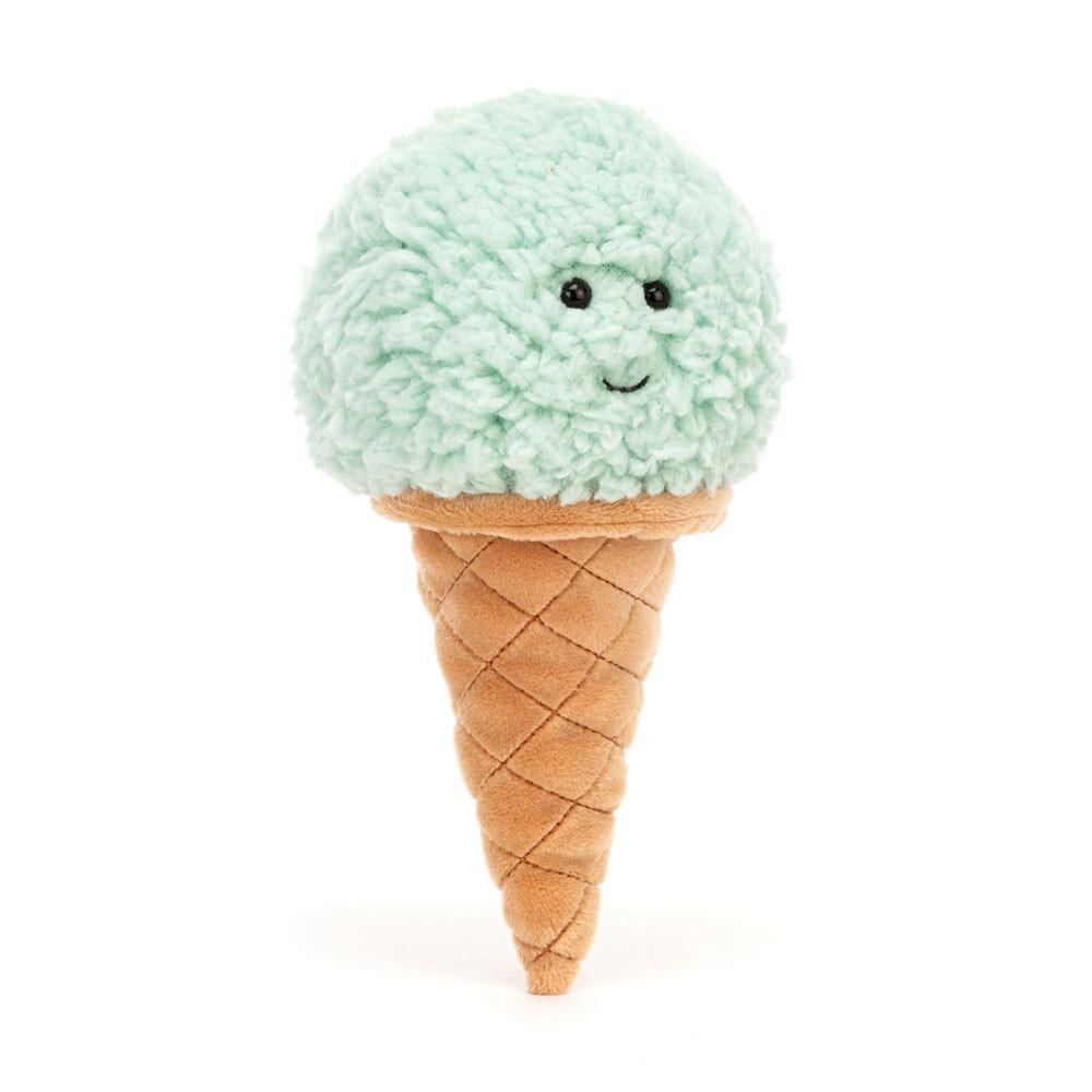 Nourriture Jellycat Peluche Irresistible Ice Cream Mint,17cm x 8cm x 7cm Vert | 16357-CRJU