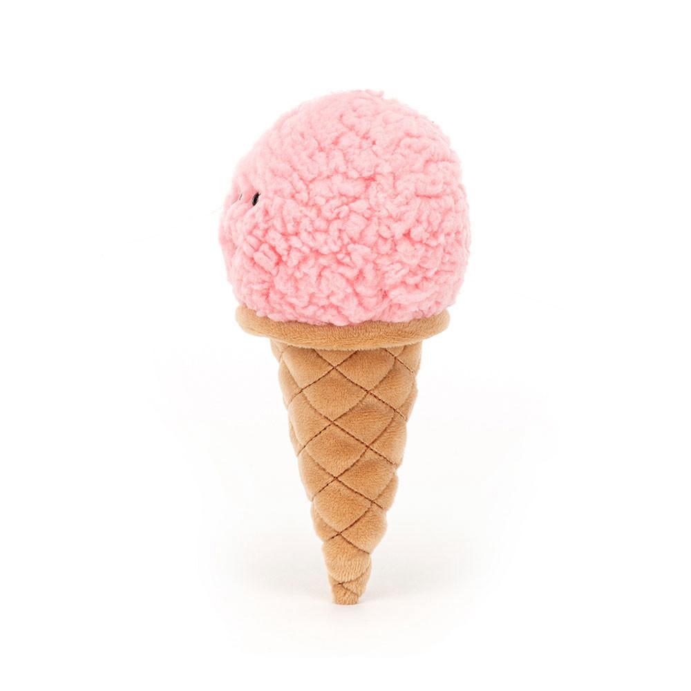Nourriture Jellycat Peluche Irresistible Ice Cream Strawberry,17cm x 8cm x 7cm Rose | 83714-BWGO