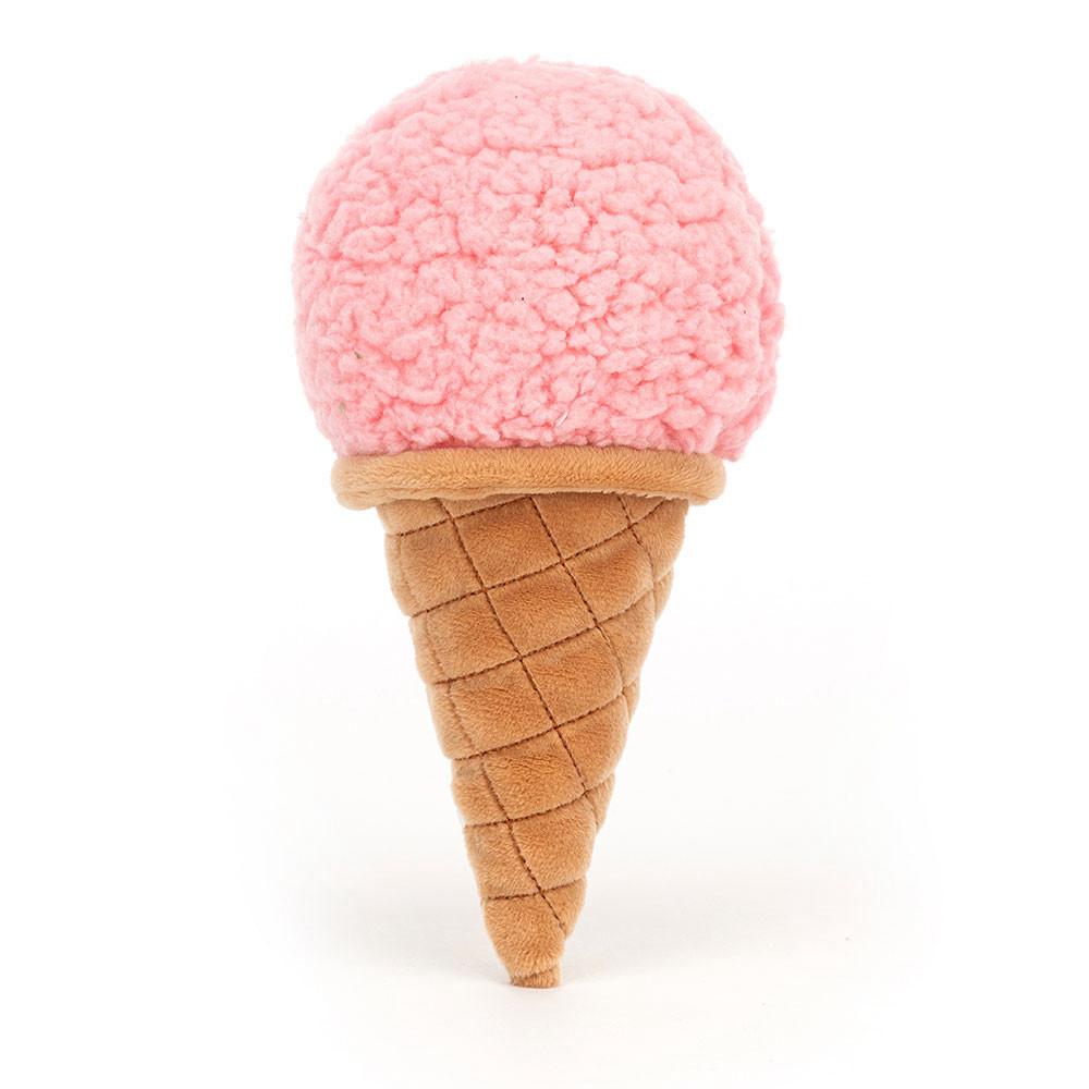 Nourriture Jellycat Peluche Irresistible Ice Cream Strawberry,17cm x 8cm x 7cm Rose | 83714-BWGO