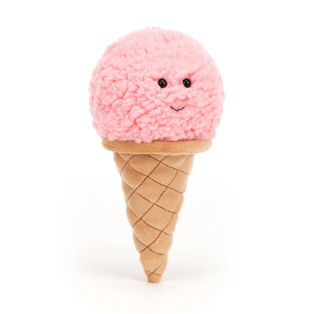 Nourriture Jellycat Peluche Irresistible Ice Cream Strawberry,17cm x 8cm x 7cm Rose | 83714-BWGO