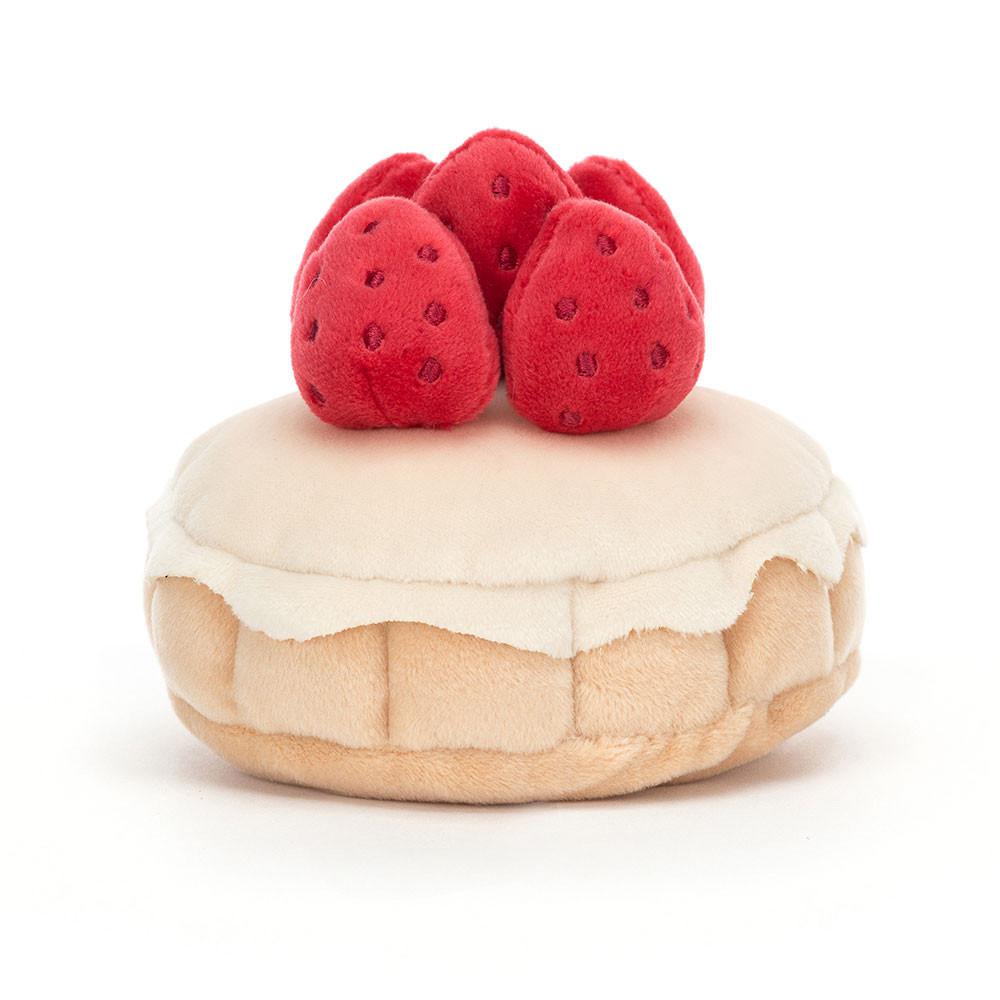 Nourriture Jellycat Peluche Pretty Patisserie Tarte Aux Fraises,7cm x 10cm x 10cm Beige | 81067-YQFH
