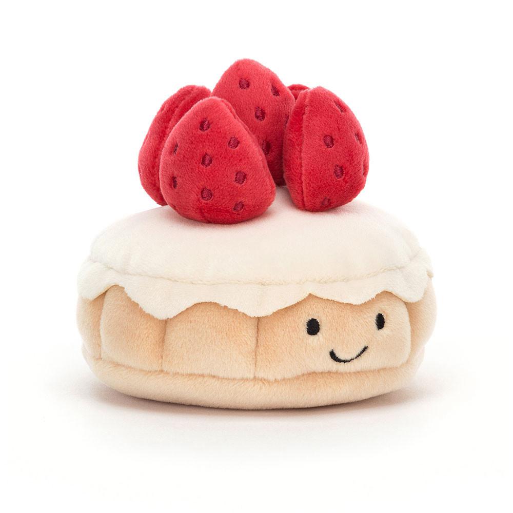 Nourriture Jellycat Peluche Pretty Patisserie Tarte Aux Fraises,7cm x 10cm x 10cm Beige | 81067-YQFH