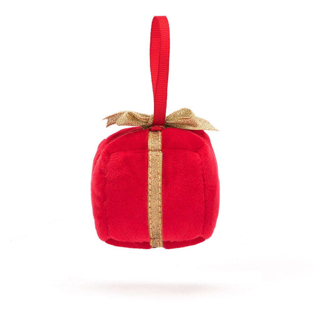 Objets Jellycat Peluche Amuseables Festive Folly Present,13cm x 7cm x 7cm Rouge | 53498-KTQL