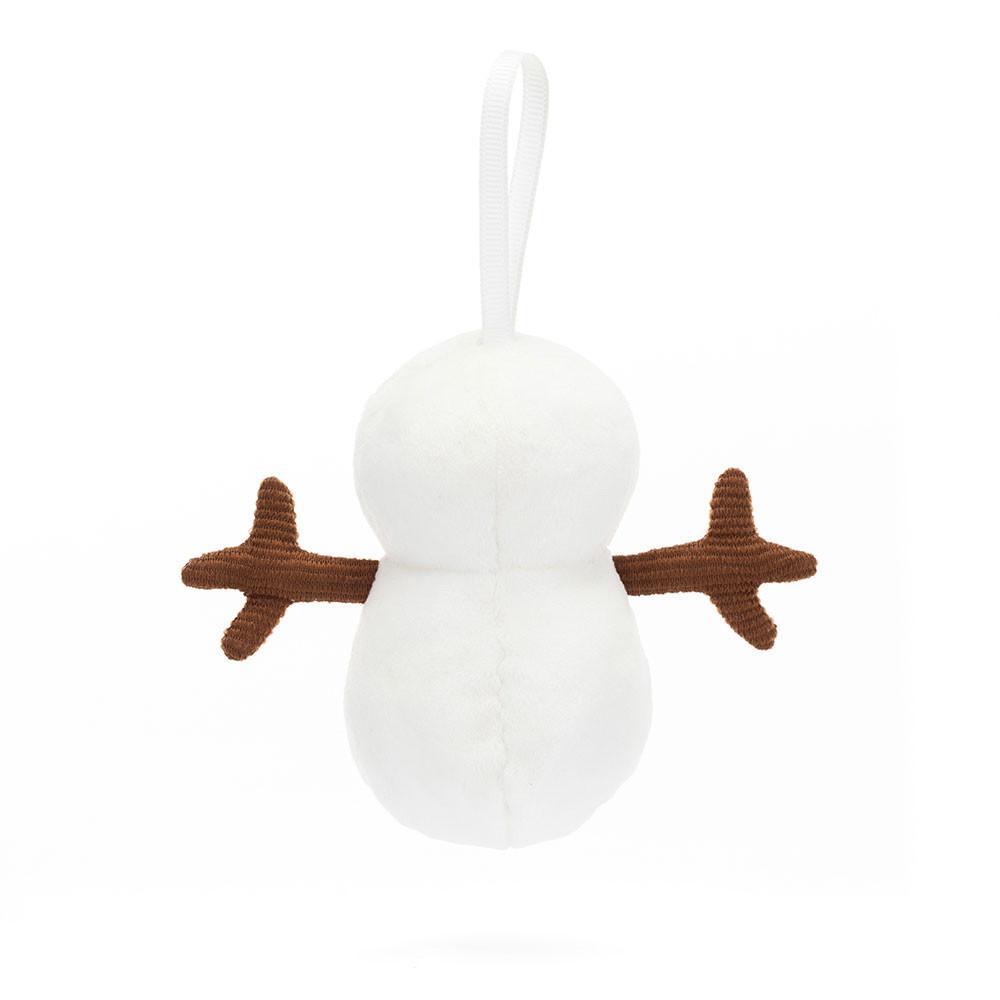 Objets Jellycat Peluche Amuseables Festive Folly Snowman,15cm x 6cm x 5cm Blanche | 57032-OPWU